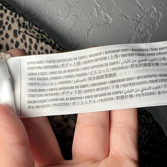 Abercrobie & Fitch leopard print bodysuit womens medium flowy boho chic trendy - Picture 6 of 8